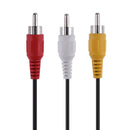 Black 25cm 3RCA Male Jack to 6RCA Female Plug Audio Video AV Adapter Cable Newly