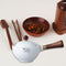 Portable Chinese Gongfu Kung Fu Tea Set Rotating Ceramic Teapot Teaware (N)