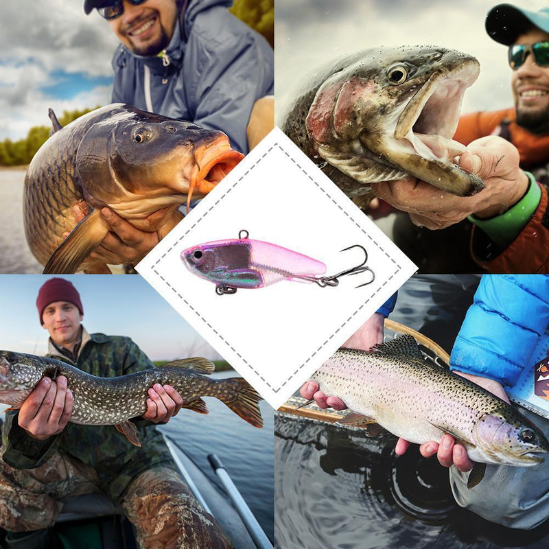 xintiandi Senuelas 5 Pcs Vib Lead Soft Fishing Lures 4.8cm 15G Artificial Bait with W