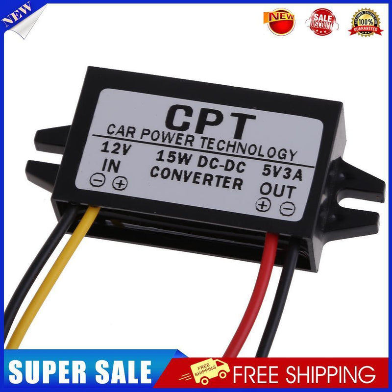 DC to DC Converter Regulator 12V to 5V 3A 15W Car Led Display Power Supply