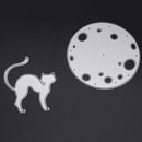 Round Cat Metal Cutting Dies Stencil DIY Scrapbooking Embossing Paper Craft