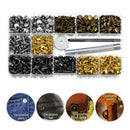 480Pcs Rivets Double Cap Tool Kit Metal Studs Sets Craft X4Z1 B5Q7 U2U0 F3E0