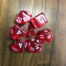 7pcs/Set Multi-sided Dices Digital Polyhedron Acrylic Board Game Dice Set Toys