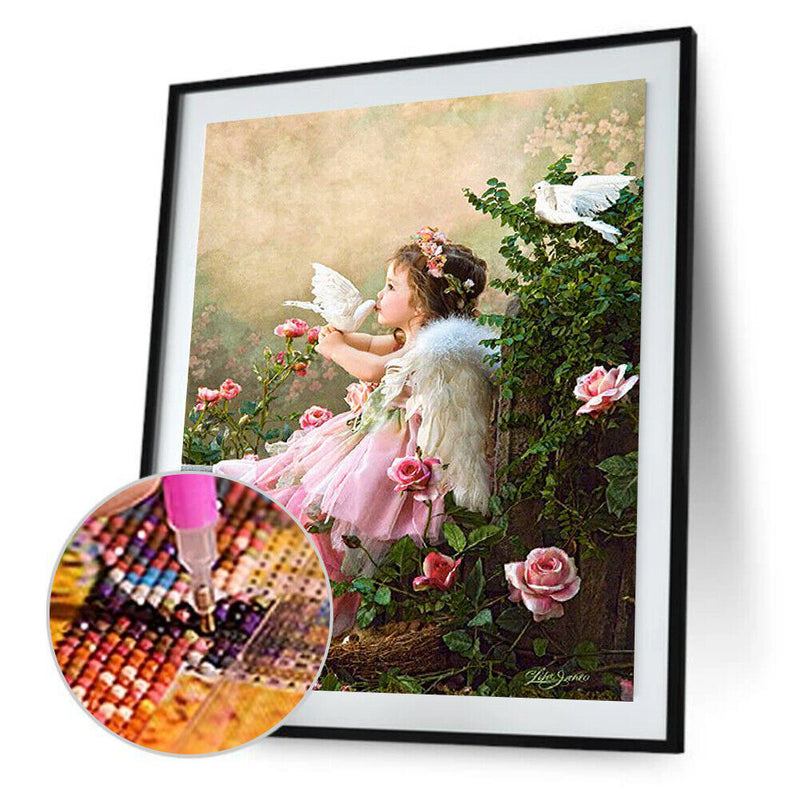 5D Girl Kiss Pigeon Diamond Painting Embroidery DIY Cross Stitch Home Decor