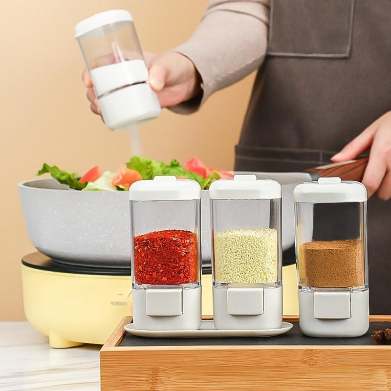 Salt Control Bottle Press Quantitative Seasoning Jar BBQ Limit Salt Shaker