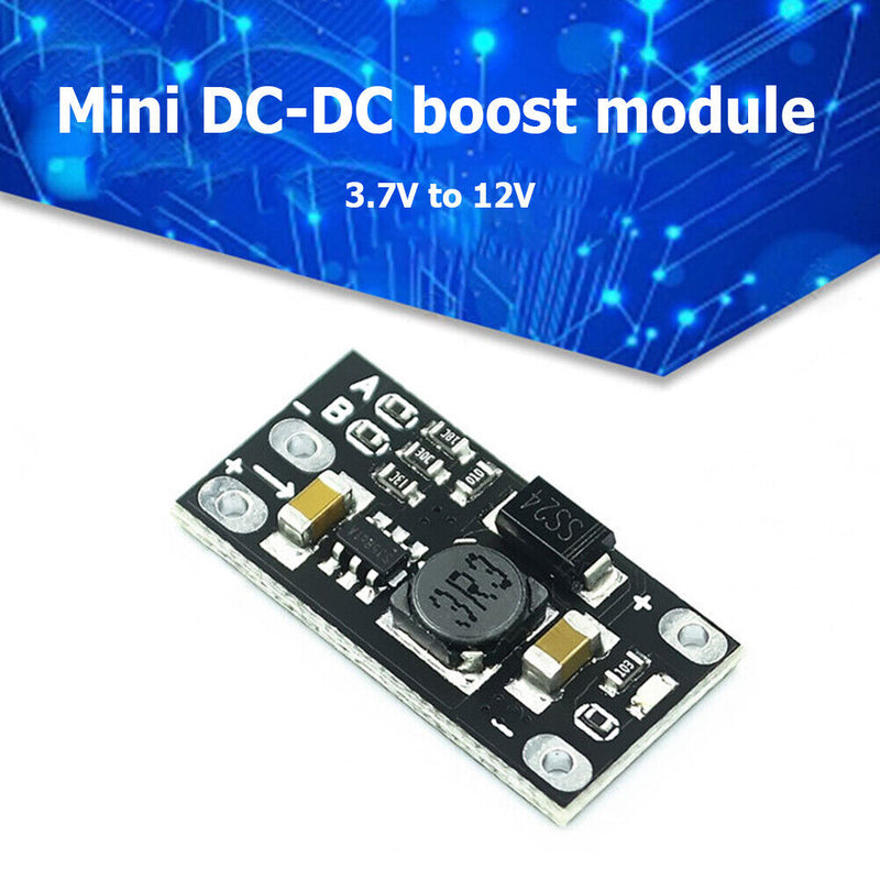 LED Indicator 3.7V to 12V Mini DC-DC Step Up Board Lithium Battery Boost Module