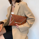 Fashion Leather Solid Color Envelope Bag Day Clutch Women Small Handbags Purse