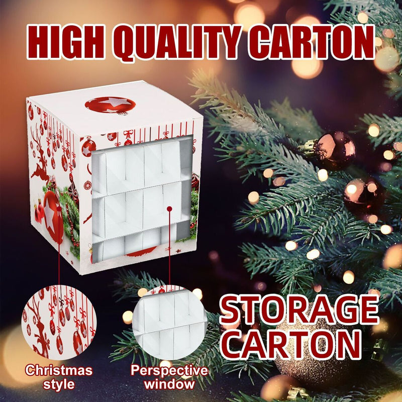 Divider 64 Baubles Organiser Christmas Ball Storage Box Xmas Tree Decorations