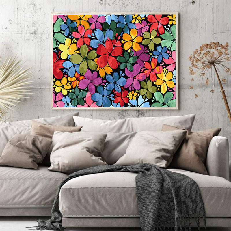 Kaleidoscope Oil Paint By Numbers Kits DIY Handpainted on Canvas Wall Picture