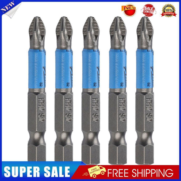 50mm PH2 S2 Cross Bit Drill Head Hex Shank Screwdriver Drill Bit (50pcs)