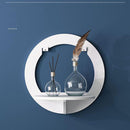 Wall Shelf Free Punch Wall-mounted TV Background Storage Display Holder (B)