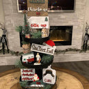 Farmhouse Tiered Tray Decor Set Wooden Rustic Mini Signs Decorations for Kitchen