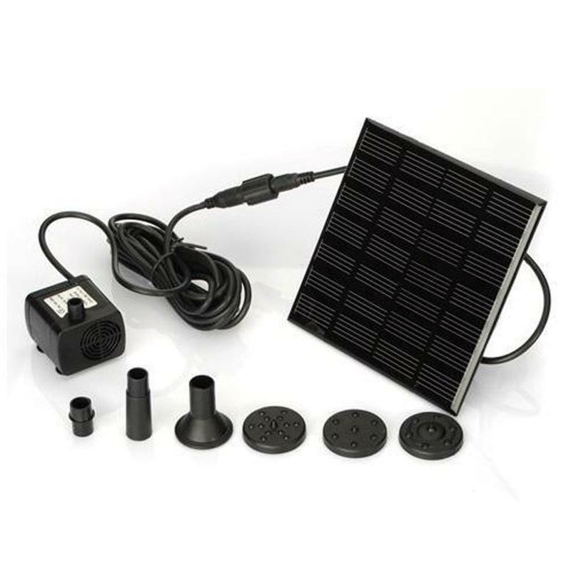 Fountain Pump Solar Water Panel Power Kit Pool Garden Pond Watering Submersible