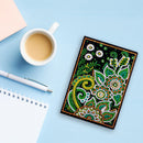 DIY 5D Mosaic Drawing Flower Leaves Notebook Part Special Shape Rhinestone