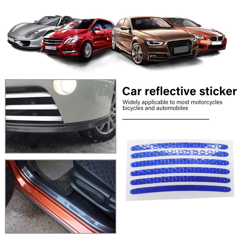 24pcs Wheel Hub Stickers Reflective Tire Rim Tape Strips for Bike Motorcycle Car