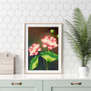 Handmade Craft Diamond 5D Drill Pink Lotus DIY Painting Full Picture Round Kit