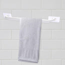 Plastic Wall Mounted Adhesive Towel Bar Shelf Storage Rack Holder (White) Newly