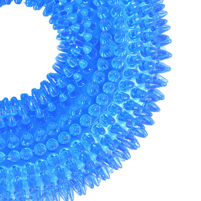 Dog TPR Chew Bite Toys Circle Ring Tooth Cleaning Sound Toys Pet Puppy Suppli