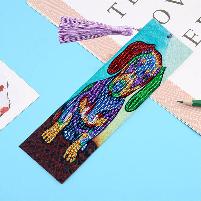 Tassel DIY Special Shaped Drill Diamond Painting Bookmark Kit (AA268 Dog) Newly