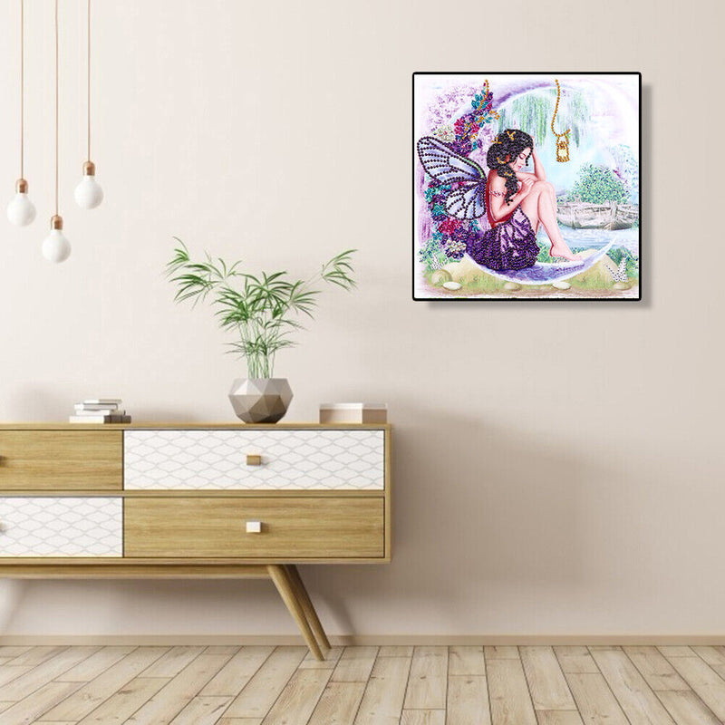 5D Wing Girl Diamond Painting Special Shape Rhinestone Partial Drill DIY Newly