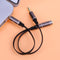 Audio Cable Adapter 3.5mm Stereo Audio Y Splitter 1 Jack Female, 2 Male f