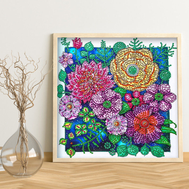 5D Part Special Shaped Drill Crystal Diamond Painting Flower Kit Art Craft