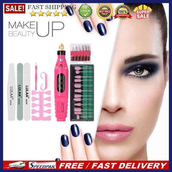 Pro Electric Nail Drill Machine Manicure Set Nail Gel Polishing Remover File