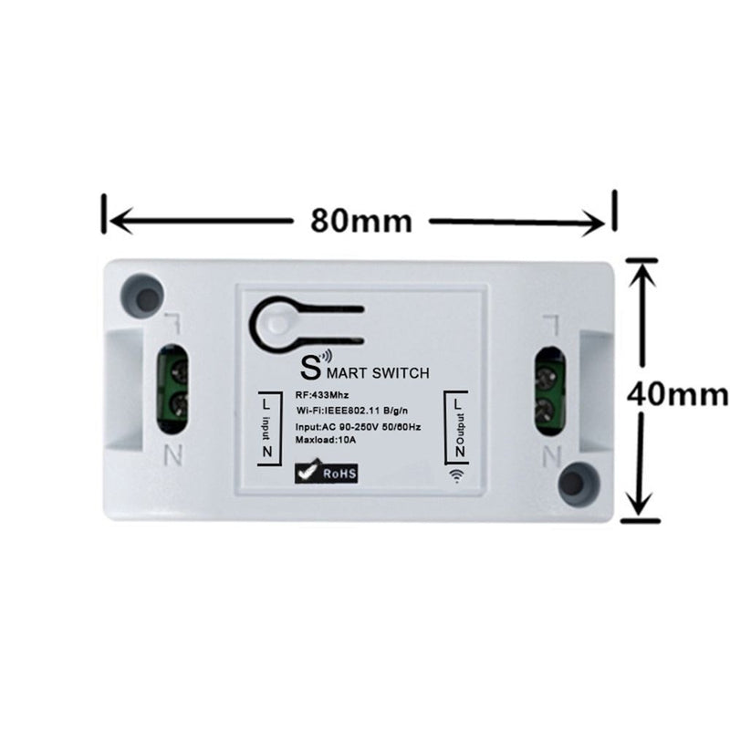 433 Mhz Wireless RF Receiver Wifi Smart Switch Timer Relay Phone Remote Control
