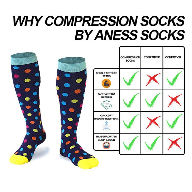 Yoga Marathon Running Compression Socks Sports Socks Knee High Varicose Veins