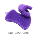 Silicone Dish Washing Brush Pot Pan Dish Sponge Cleaner Scrubber (Purple) Newly