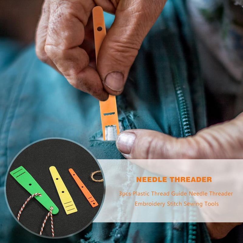 3pcs Plastic Thread Guide Needle Threader Embroidery Stitch Sewing Tools Newly