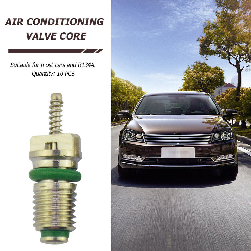10pcs R134a Car A/C Valve Cores Auto Air Conditioning Valve Cores Green Newly