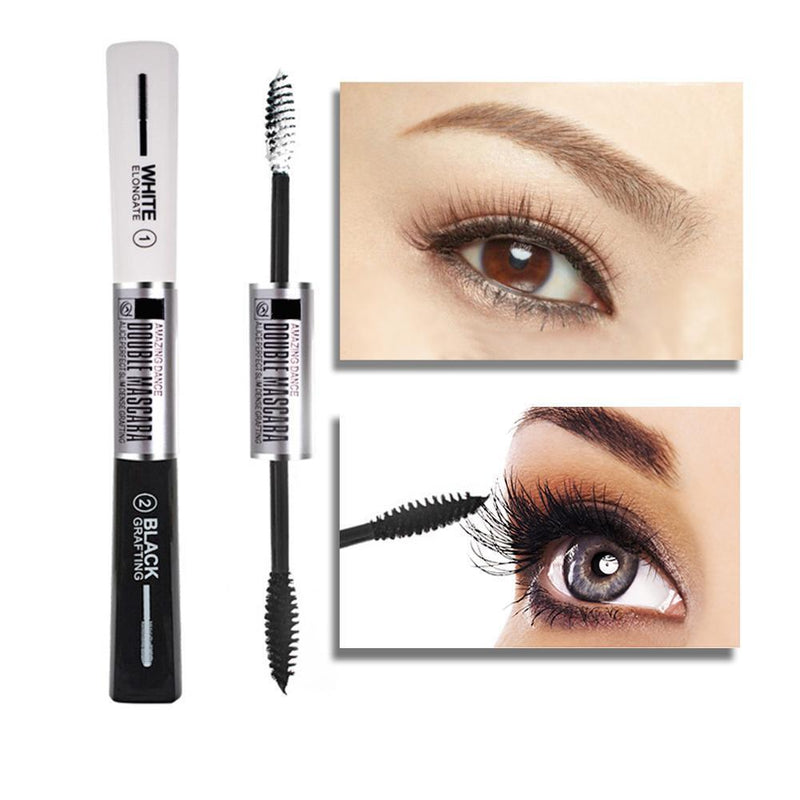 Double Head Mascara Curling Black Waterproof Thick Long Eyelash Cosmetics