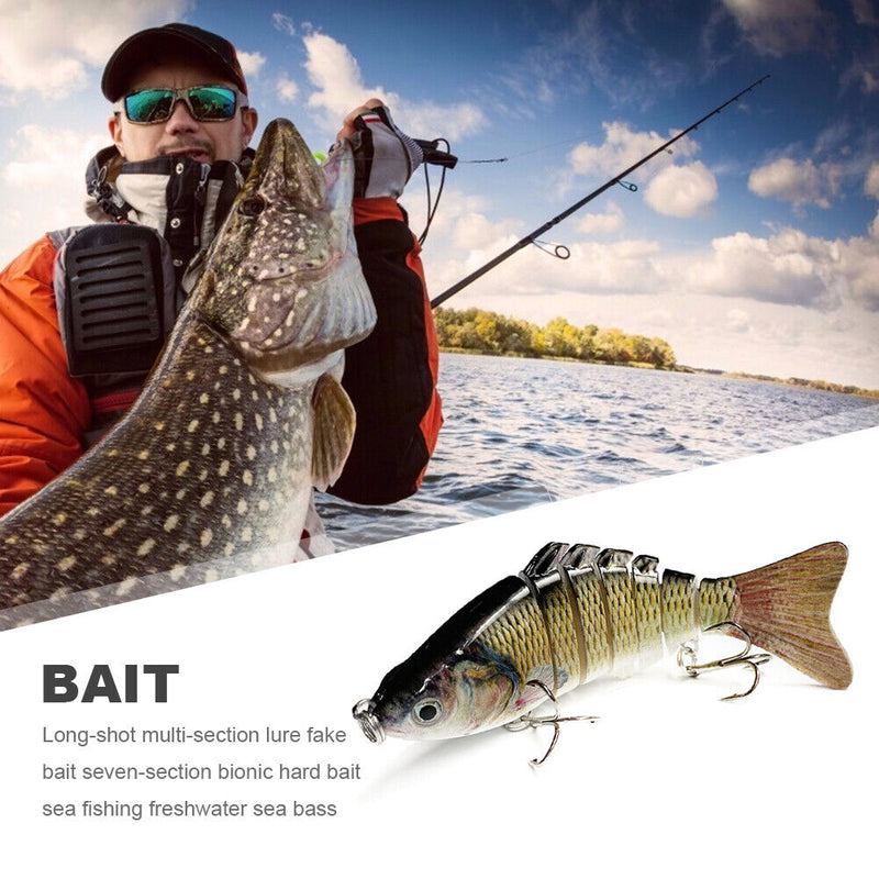 Multi Jointed Swimbait Wobbler Bass Pike Saltwater 7 Segments Fishing Hard