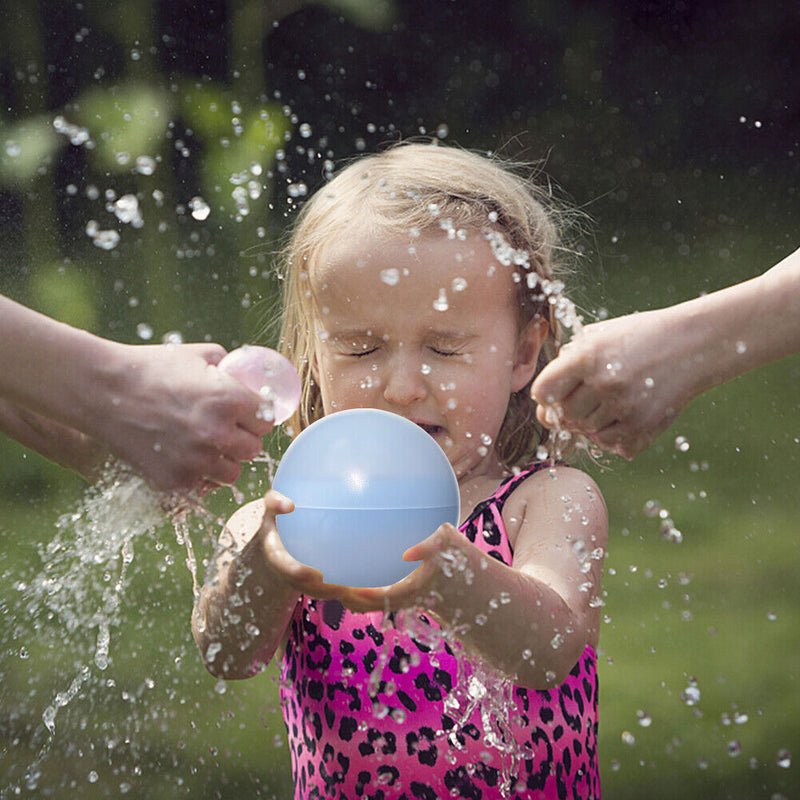 #A 1/4Pcs Water Bomb Splash Waterfall Balls Reusable Water Balloons Silicone