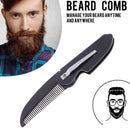 Portable Salon Foldable Pocket Clip Hair Beard Mustache Folding Beard Comb.
