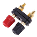 1pc Amplifier Speaker Banana Plug w/ Couple Terminals Red+ Black Connector Newly