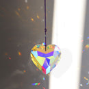 Crystal Diamond Wind Chimes Ornaments Love Heart Hanging During Room Decoration