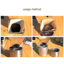 #A Stainless Steel Folding Coffee Filter Holder Storage Bag Outdoor Camping Tool