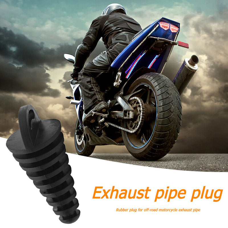 Motorcycle Exhaust Pipe Air-bleeder Plug Muffler Wash Plug Small (Black) Newly