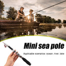 Telescopic Mini Sea Fishing Rod Carbon Fiber Pocket Spinning Pole (2.1m) Newly
