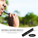 10pcs Aluminum Alloy Whistle Outdoor Survival Basketball Referee Whistle Black