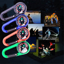 Fishing Hiking Outdoor Carabiner With Compass Random Color Key Hook Clips