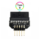 USB 3.0 20-Pin to USB 2.0 9-Pin Adapter Front Panel Connector Converter (B)