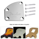 1 Set Electric Guitar Bass Neck Back Plate with 4 Screws Guitar Replacement