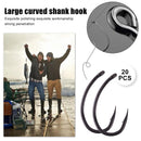 Fishing Hooks 20pcs Bait Jig Barb Fish Hooks Carp Fishing Accessories (2)