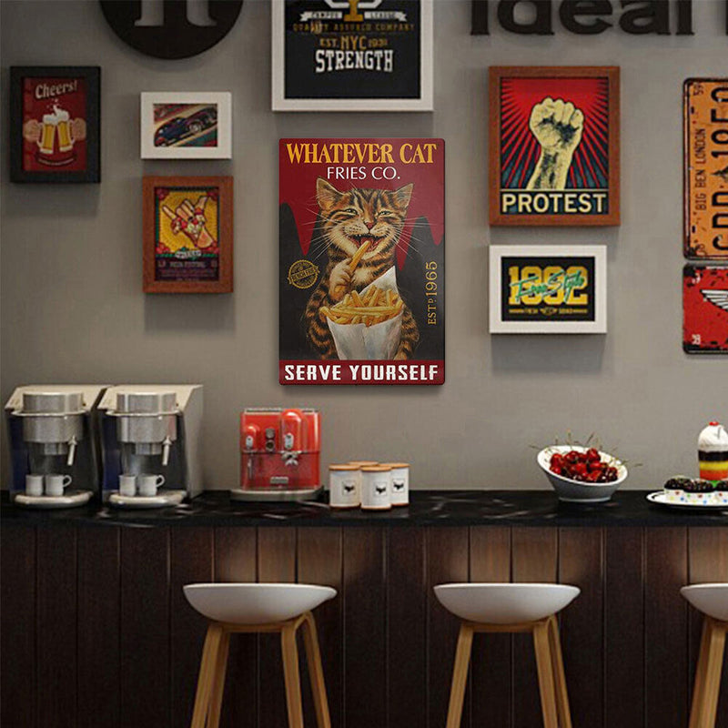 #A Rooster Plate Metal Tin Sign Plaque for Bar Pub Club Garage Wall Home Decor