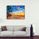 Painting By Numbers DIY Beach Landscape Canvas Oil Wall Art Picture Ornament Kit