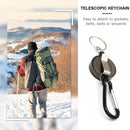 Metal Retractable Keychain Anti-Lost Anti-Theft EDC Keyring Buckle (Black) Newly