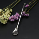 Creative Coffee Mixing Spoon Stainless Steel Filter Straw Tea Tools Bar Newly
